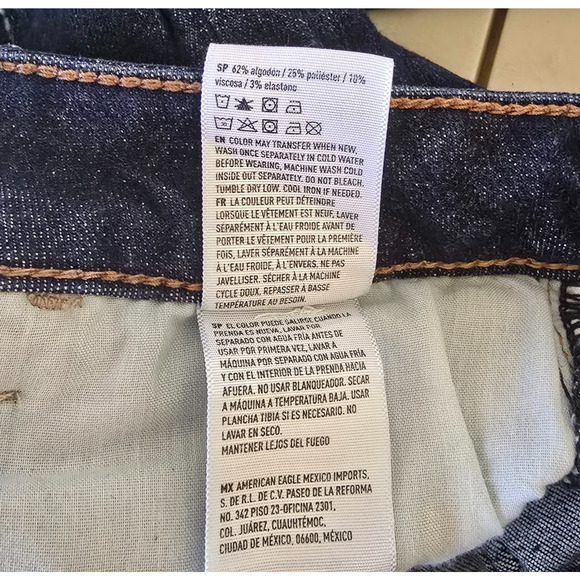 American Eagle Jegging Women's 4 Short Blue Dark Wash Next Level Stretch Hi-Rise - Picture 7 of 16